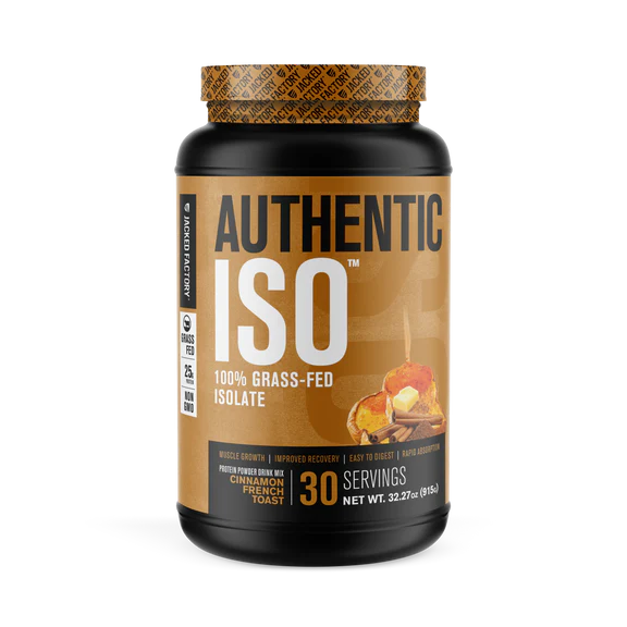 Jacked Factory Authentic ISO Grass Fed Whey Protein Isolate Powder